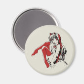 RBP, Neko de Sexy Anime Cat Girl Furry Magneet (Voorkant / Achterkant)