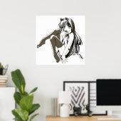 RBP, Neko de Sexy Anime Cat Girl Furry Poster (Thuiskantoor)