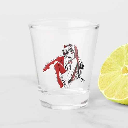 RBP, Neko de Sexy Anime Cat Girl Furry Shot Glas (Voorkant)