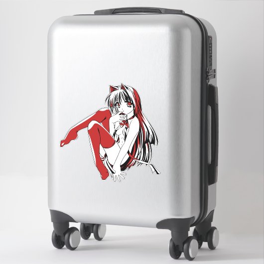 RBP, Neko de Sexy Anime Cat Girl Furry Sticker (Koffer)