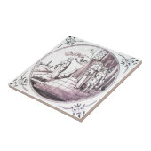 RBT09 Delft Biblical Manganese Red Ceramic Tile Tegeltje (Zijkant)