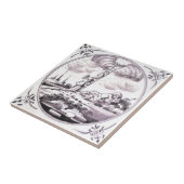 RBT11 Delft Biblical Manganese Red Ceramic Tile Tegeltje (Zijkant)