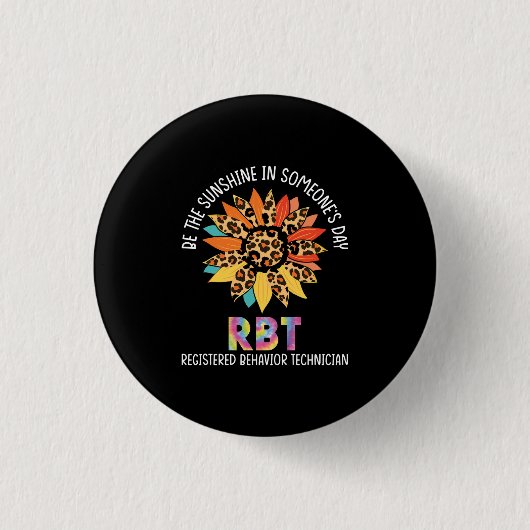 RBT Sunflower is het geregistreerde gedrag van Sun Ronde Button 3,2 Cm (Voorkant)