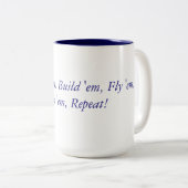 RC Airplanes Mantra Tweekleurige Koffiemok (Voorkant rechts)