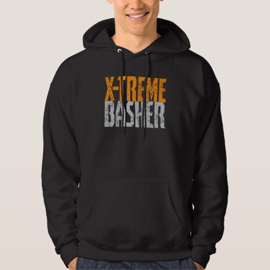 Rc auto basher extreme bashing monster truck quote hoodie (Voorkant)