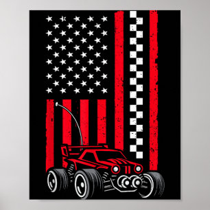 Rc-auto-kunst voor mannen vrouwen kinderen Rc-race Poster