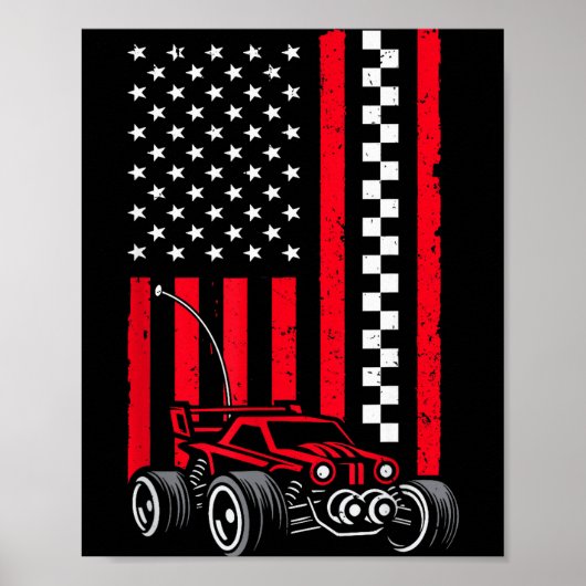 Rc-auto-kunst voor mannen vrouwen kinderen Rc-race Poster (Voorkant)