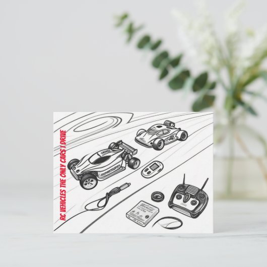 Rc auto's met Transmiter en andere RC-tools Briefkaart (Staand voorkant)