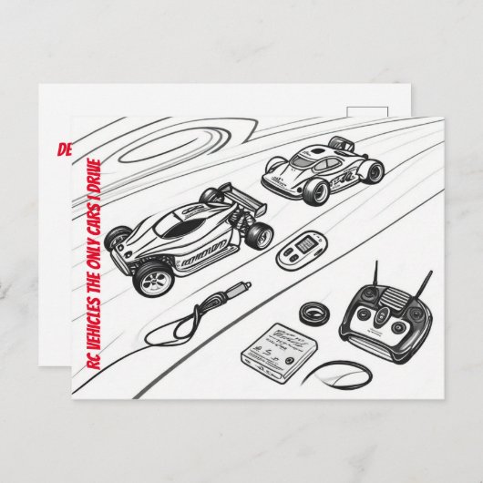 Rc auto's met Transmiter en andere RC-tools Briefkaart (Voorkant / Achterkant)