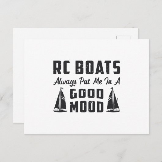 RC Boat zette me in een goed humeur radio model RC Briefkaart (Voorkant / Achterkant)