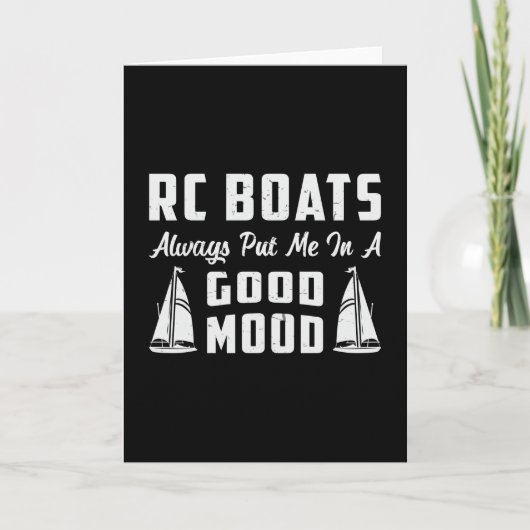 RC-boot Zet Me In Een Goede Bui Model Grappige RC- Kaart (Voorkant)