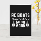 RC-boot Zet Me In Een Goede Stemming Model Grappig Kaart (Gele Bloem)