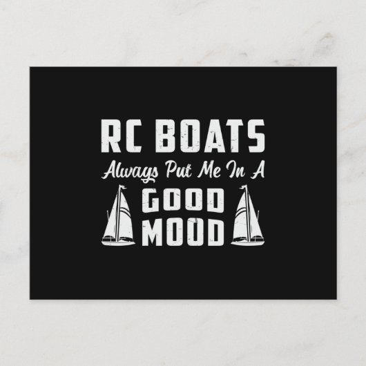 RC boot zette me in een goed humeur model grappige Briefkaart (Voorkant)