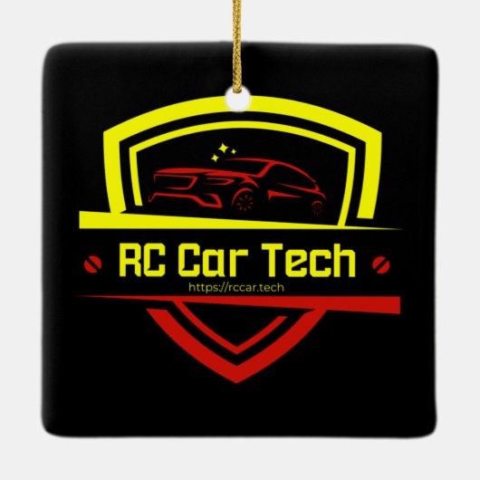 RC Car Tech-kerstversiering Keramisch Ornament (Achterkant)