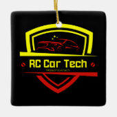 RC Car Tech-kerstversiering Keramisch Ornament (Voorkant)