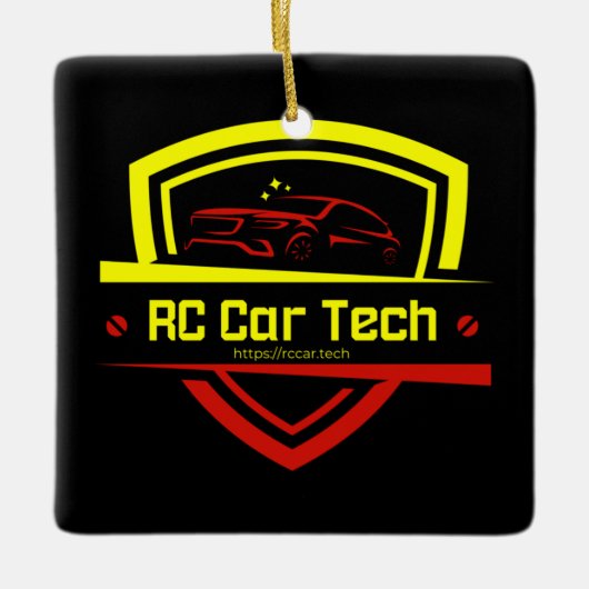 RC Car Tech-kerstversiering Keramisch Ornament (Voorkant)