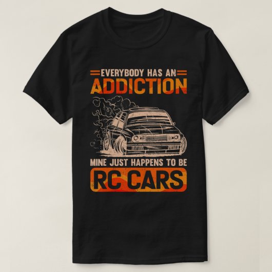 RC Cars is mijn Addiction Mini Cars Racing Control T-shirt (Design voorkant)