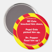 RC Cola rood/geel magneet (Voorkant / Achterkant)