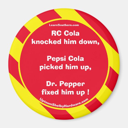 RC Cola rood/geel magneet (Voorkant)