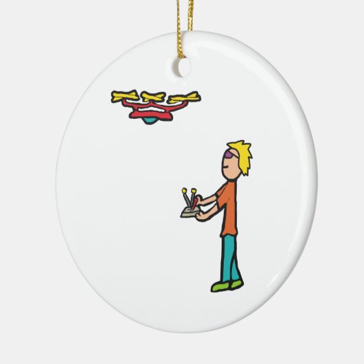 RC Drone Flying Keramisch Ornament (Links)