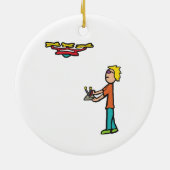 RC Drone Flying Keramisch Ornament (Achterkant)