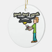 RC Drone Flying Keramisch Ornament (Links)