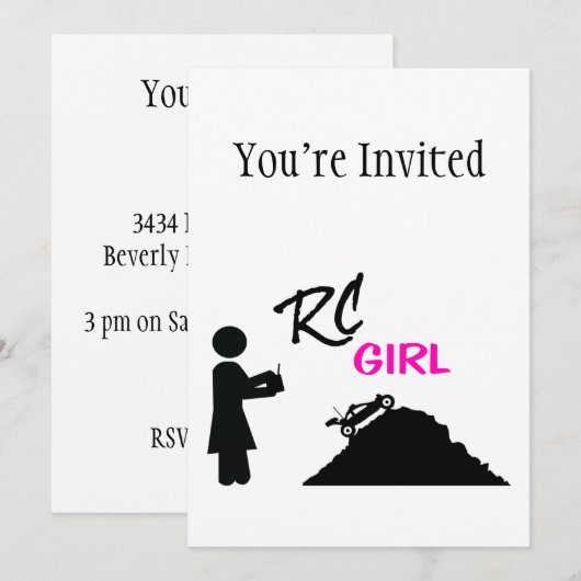 RC Girl Kaart (Voorkant / Achterkant)