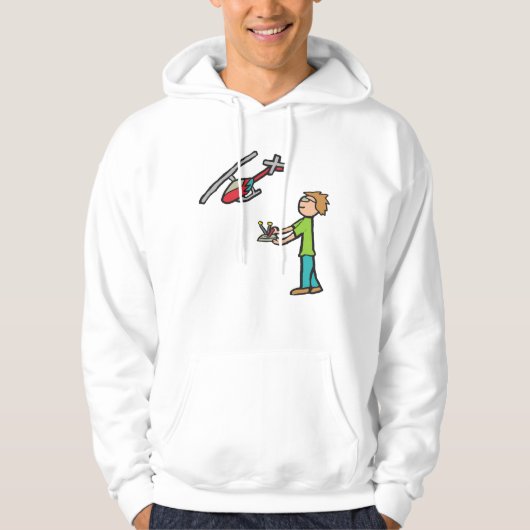 RC Helikopter Vliegen Hoodie (Voorkant)