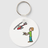 RC Helikopter Vliegen Sleutelhanger (Achterkant)