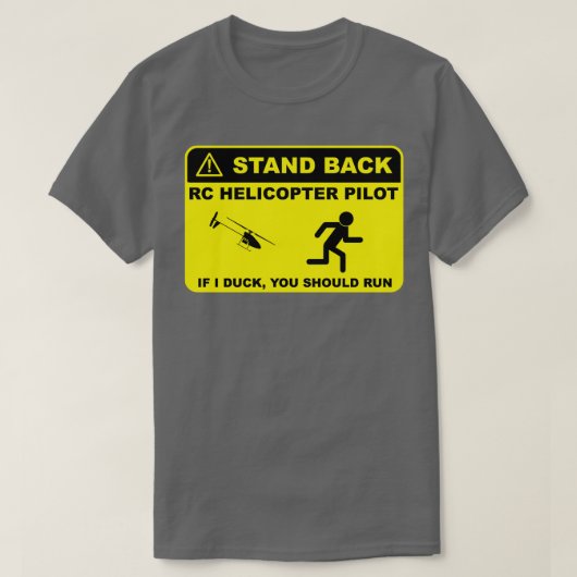 RC Helikopterpiloot — Achterstand T-shirt (Design voorkant)