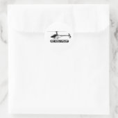 RC-helikopterpiloot Ronde Sticker (Tas)