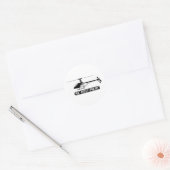RC-helikopterpiloot Ronde Sticker (Envelop)
