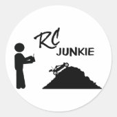 RC Junkie Ronde Sticker (Voorkant)
