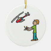 RC Model Helikopter vliegen Keramisch Ornament (Voorkant)