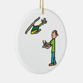 RC Model Helikopter vliegen Keramisch Ornament (Rechts)