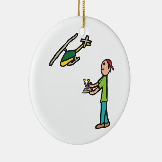 RC Model Helikopter vliegen Keramisch Ornament (Rechts)