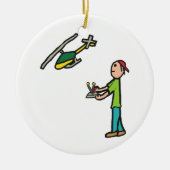 RC Model Helikopter vliegen Keramisch Ornament (Voorkant)