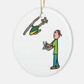 RC Model Helikopter vliegen Keramisch Ornament (Links)