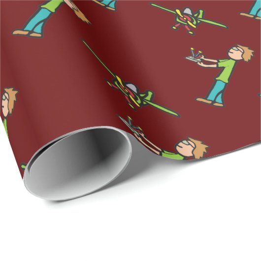 RC-modelvliegtuigvliegen Cadeaupapier (Rol Hoek)