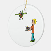 RC-modelvliegtuigvliegen Keramisch Ornament (Links)