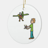 RC-modelvliegtuigvliegen Keramisch Ornament (Links)