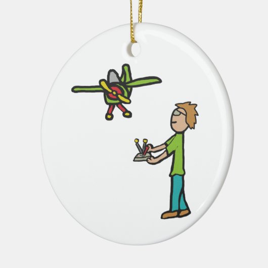RC-modelvliegtuigvliegen Keramisch Ornament (Links)