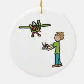 RC-modelvliegtuigvliegen Keramisch Ornament (Achterkant)