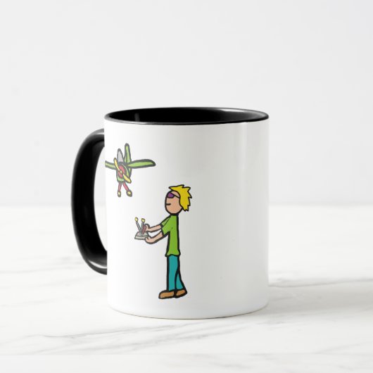 RC-modelvliegtuigvliegen Mok (Voorkant links)