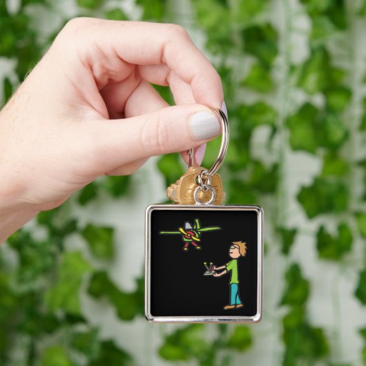 RC-modelvliegtuigvliegen Sleutelhanger (Hand)