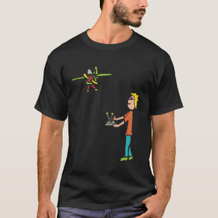 RC-modelvliegtuigvliegen T-shirt