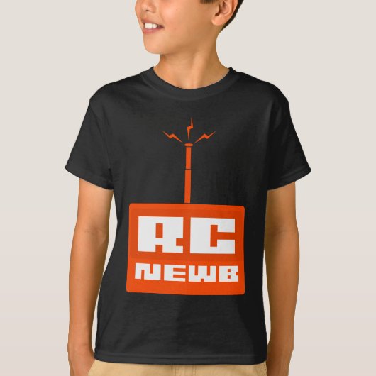 RC Newb Kind zwart Shirt (Oranje Logo) (Voorkant)