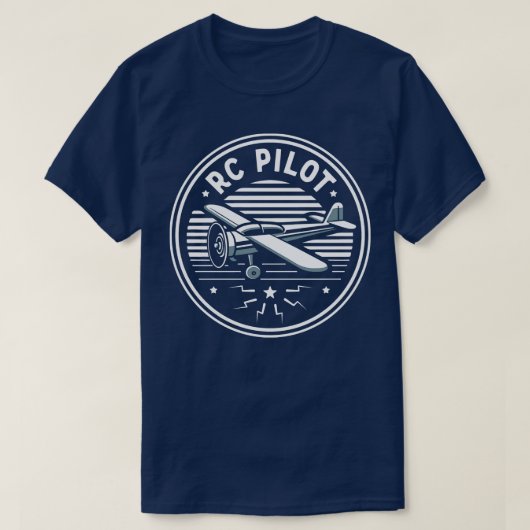 RC Pilot-vliegtuig met afstandsbediening T-shirt (Design voorkant)