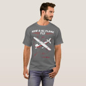 RC Plane-afstandsgestuurd model Funny Diagram T-shirt (Voorkant volledig)