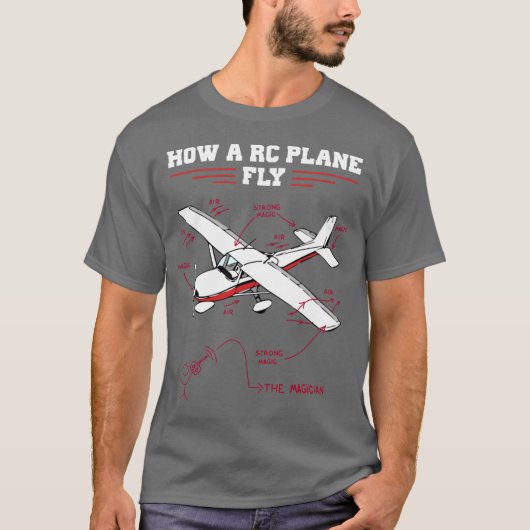 RC Plane-afstandsgestuurd model Funny Diagram T-shirt (Voorkant)